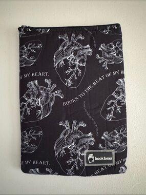Black Anatomical Heart Book Sleeve